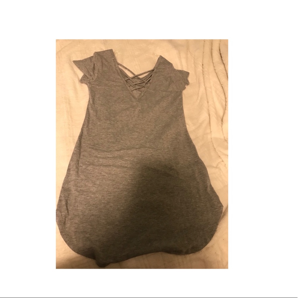 Grey short sleeve dress